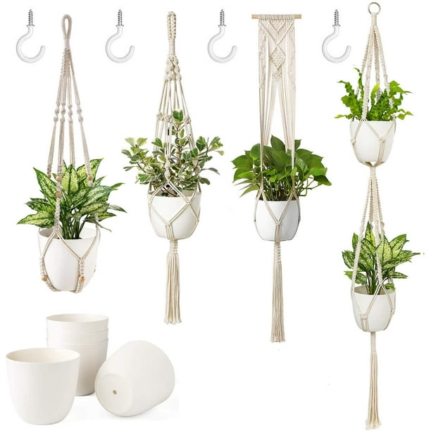 Wall Hanging Plants Pots Ceramic Pottery Flower Planters Indoor Home Decorations